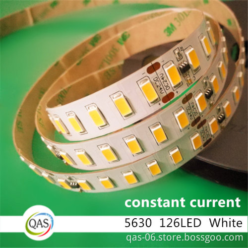 126led/m 5630 constant current strip 24vDC warm white / white IP20 strip light